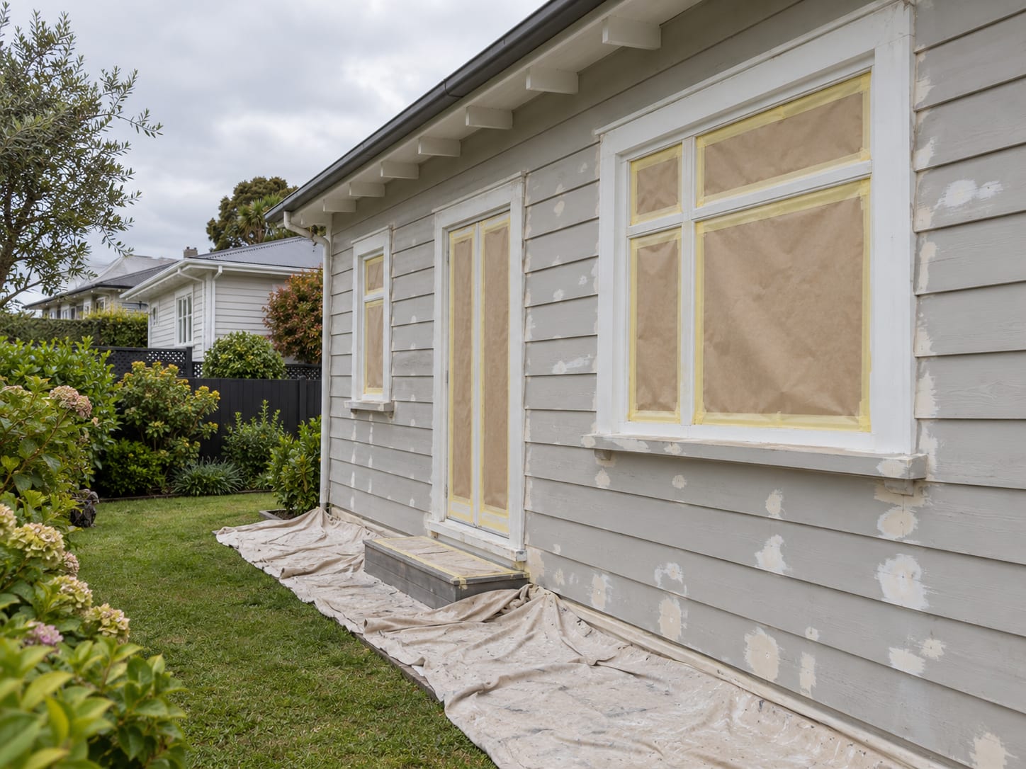Plaster touch-ups and preparation